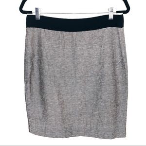 J. Crew Ripple Stripe Linen Blend Grey Skirt Sz 8